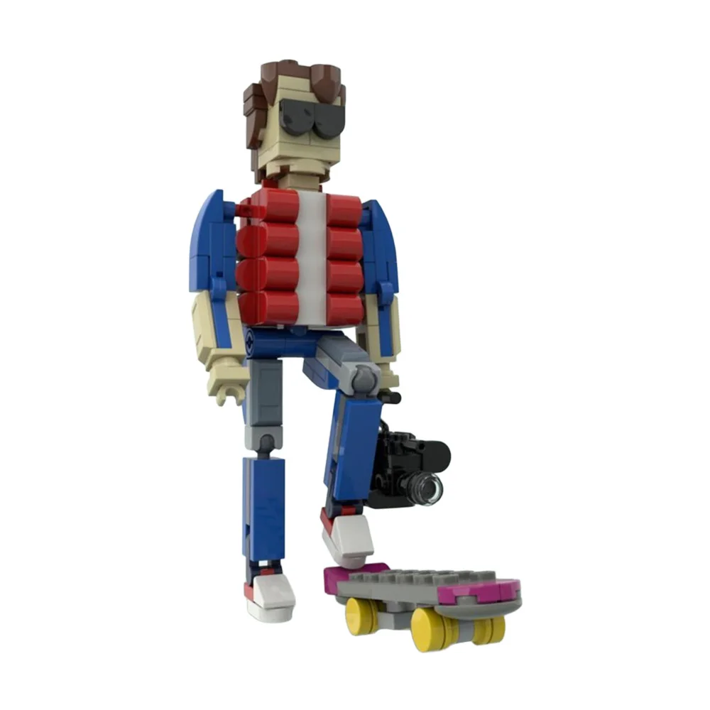 Model Kit Robocop - Gobricks MOC Marty McFly with skate