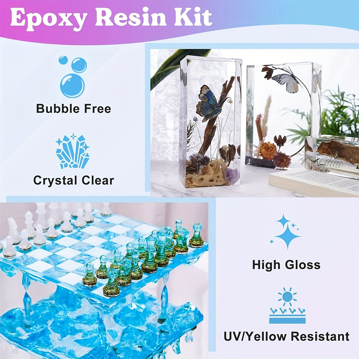 125ml/250ml Crystal Clear Cast - Resin Kit Cast 评论和价格