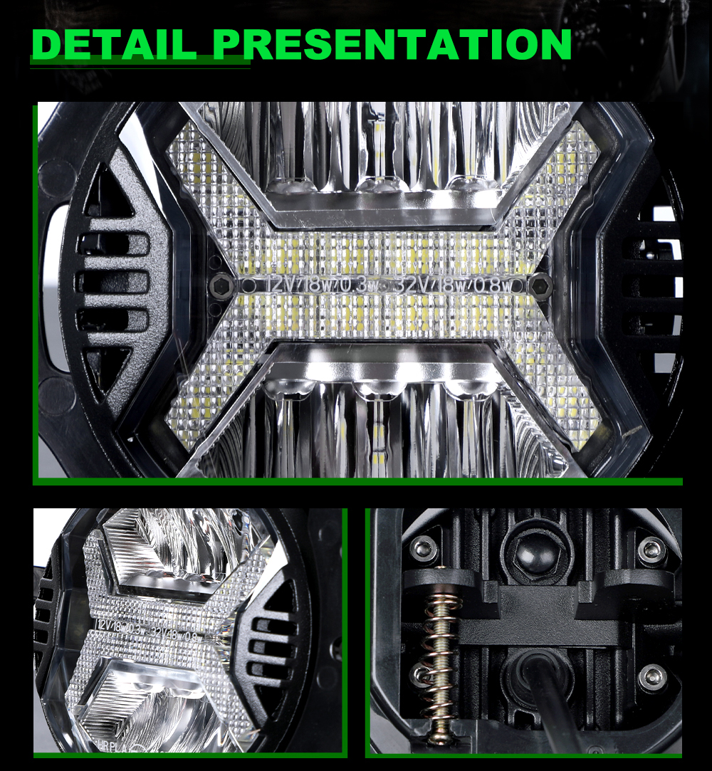 1 Pair 60W 4 Inch LED Fog Ligh - Model Kit Jeep 评论和价格