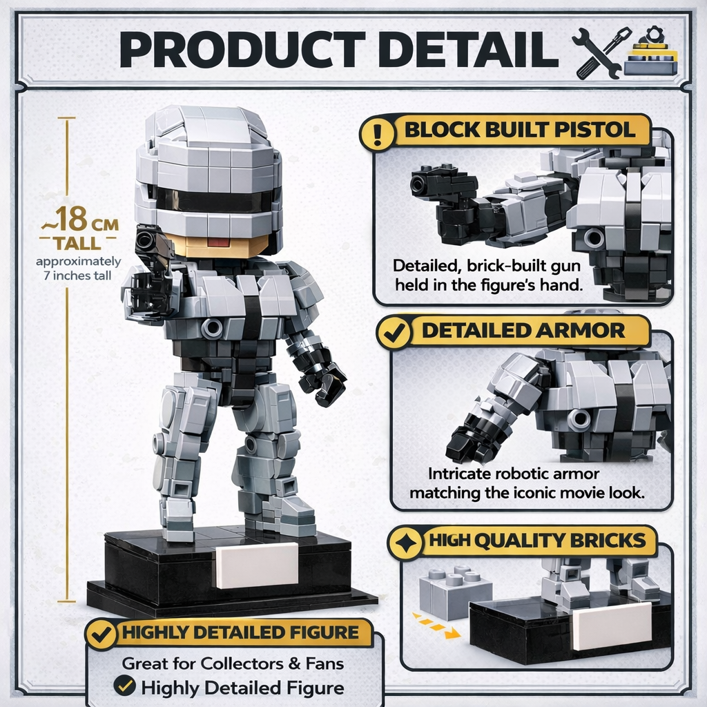 MOC Sci-Fi Police Robot Buildi - Model Kit Robocop 评论和价格