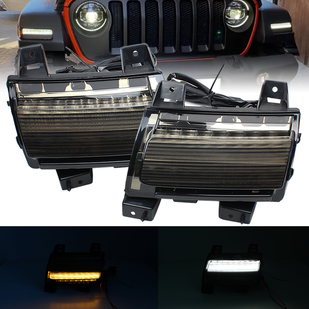 Front Bumper LED DRL & Turn Si - Model Kit Jeep 评论和价格