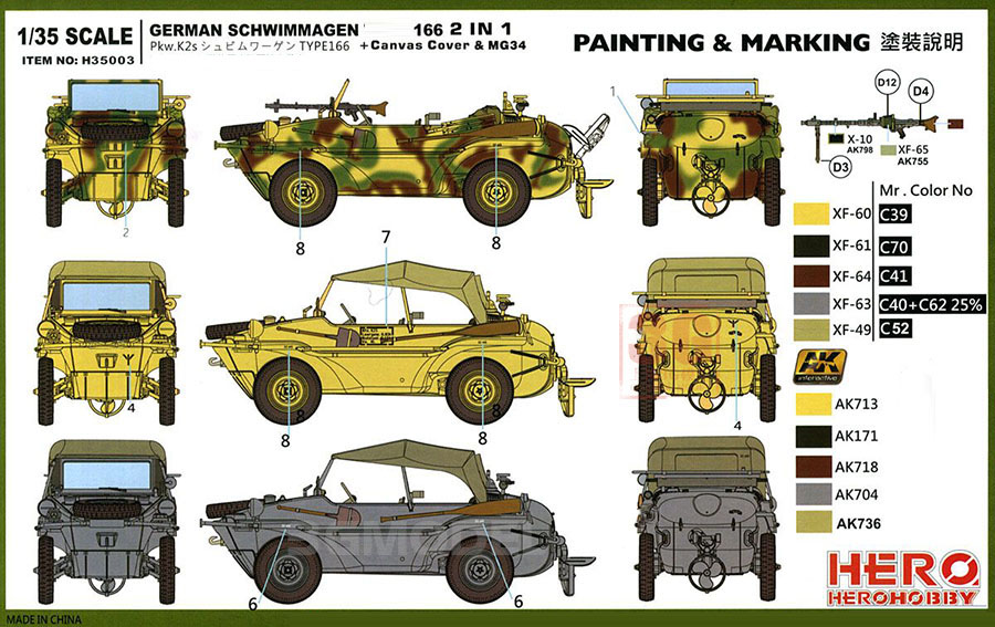 Hero F35003 German Pkw.k2s Sch - Model Kit History 评论和价格