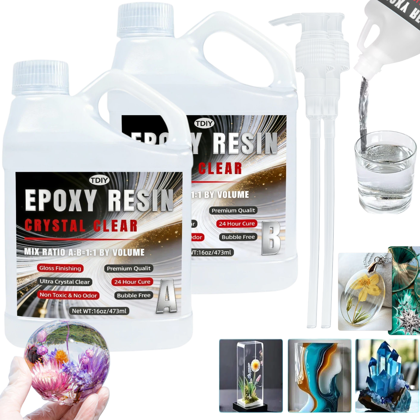 1:1 Crystal Clear Epoxy Resin  - Resin Kit Cast 评论和价格