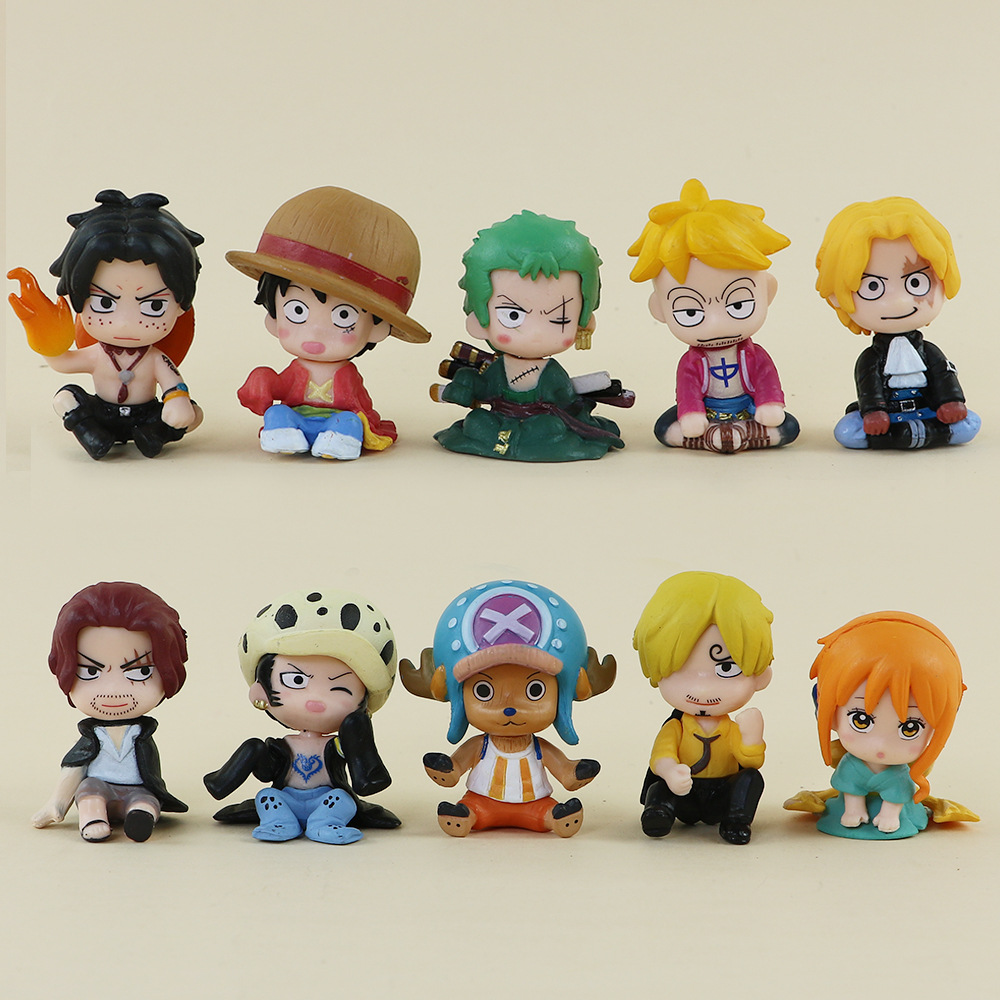 10PCS One Piece Figures Set Lu - Model Kit Judge 评论和价格