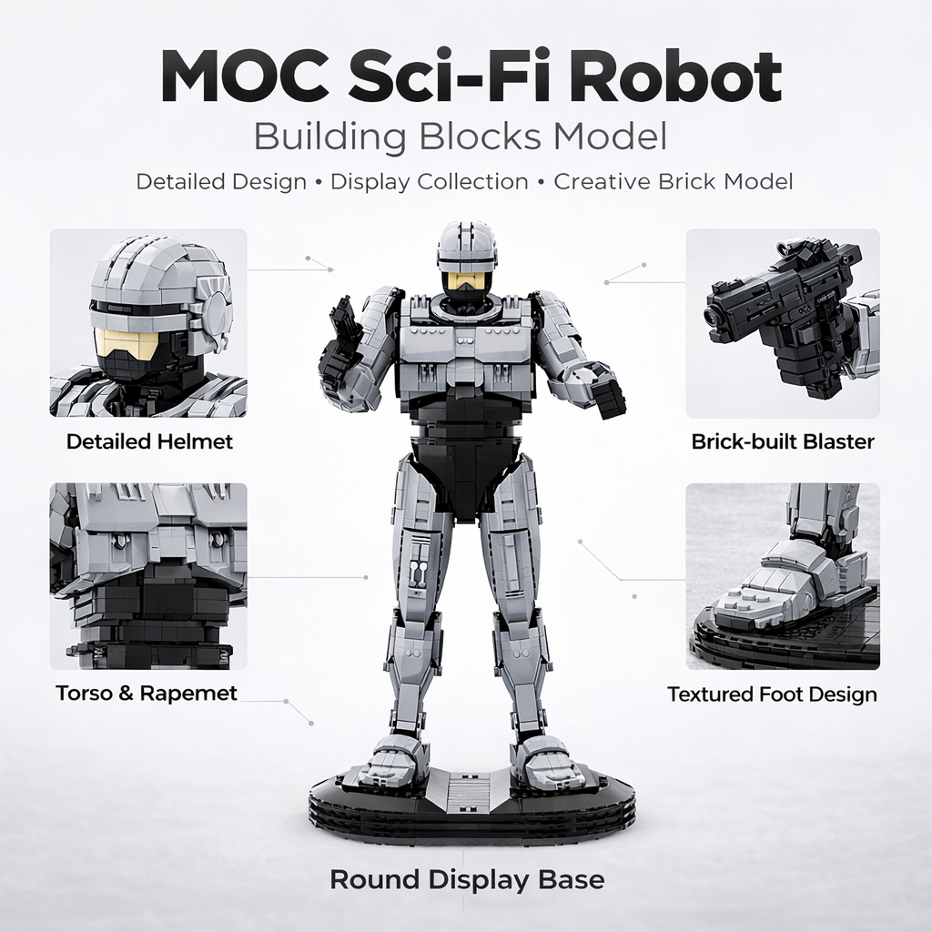 MOC Sci-Fi Robot Building Bloc - Model Kit Robocop 评论和价格