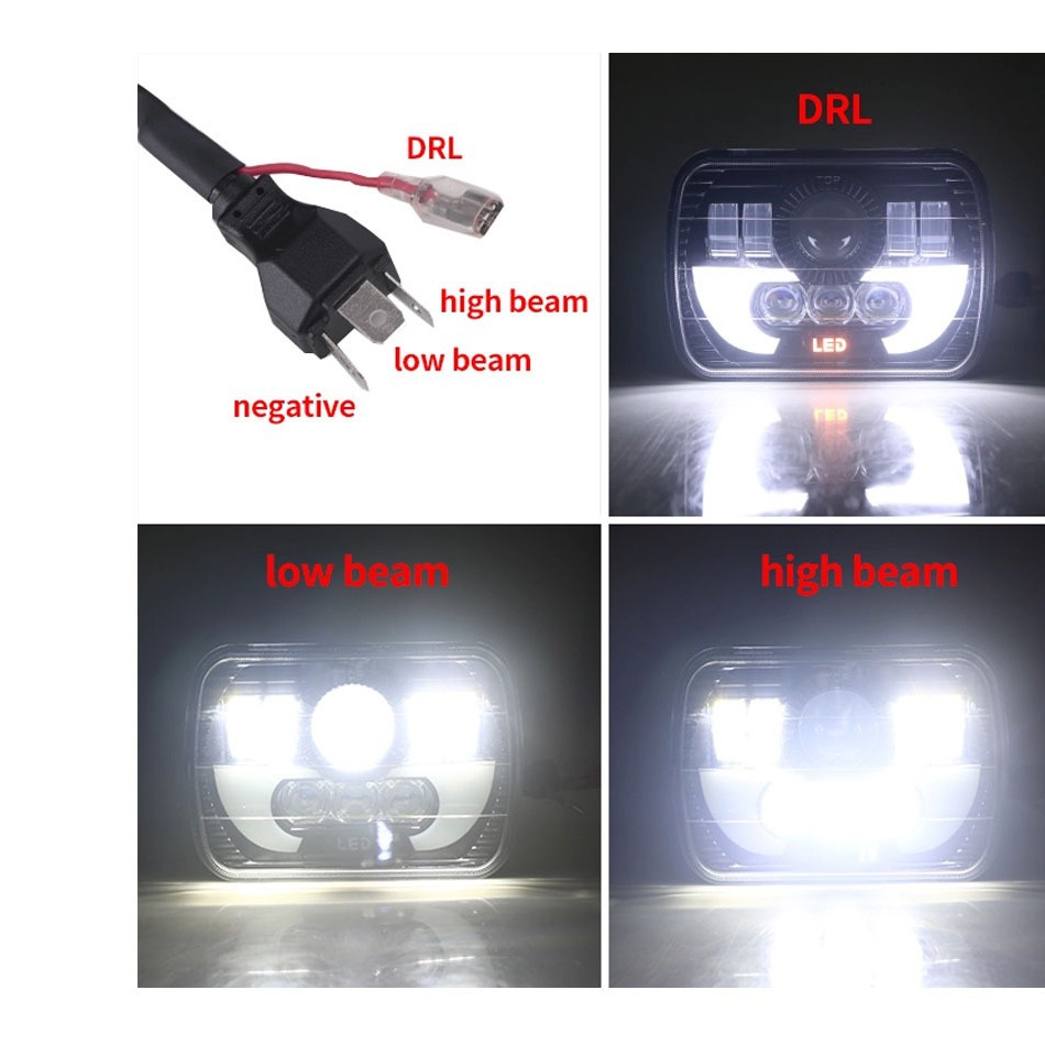 7inch H4 Led Light For Jeep Wr - Model Kit Jeep 评论和价格