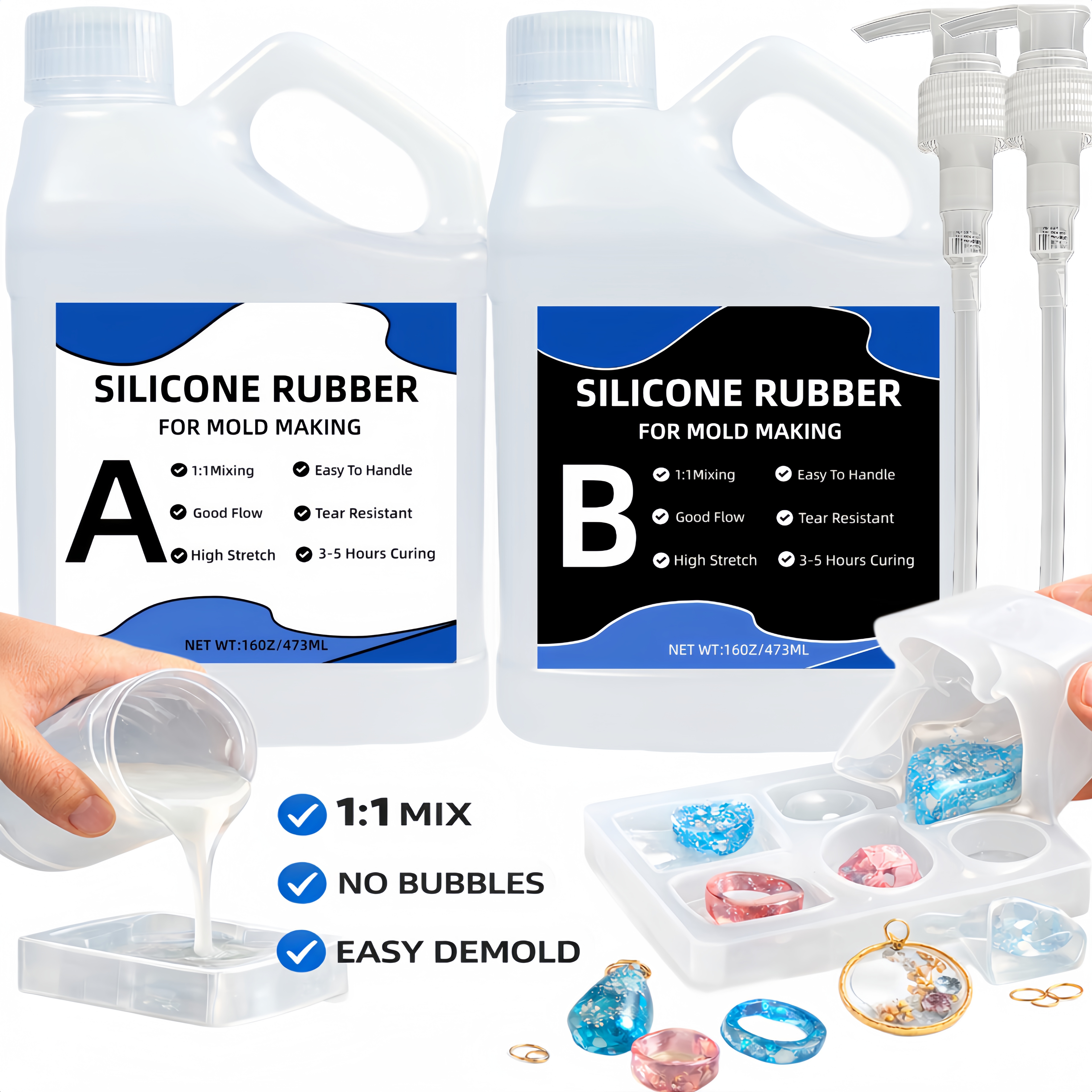 1:1 Translucent Liquid Silicon - Resin Kit Cast 评论和价格