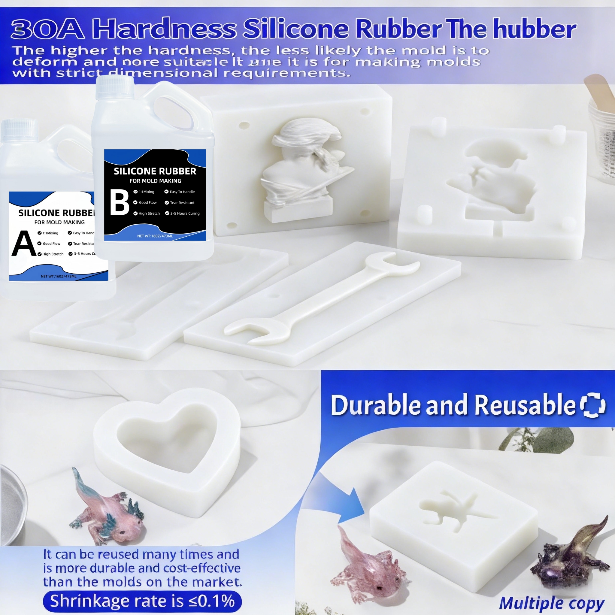 1:1 Translucent Liquid Silicon - Resin Kit Cast 评论和价格
