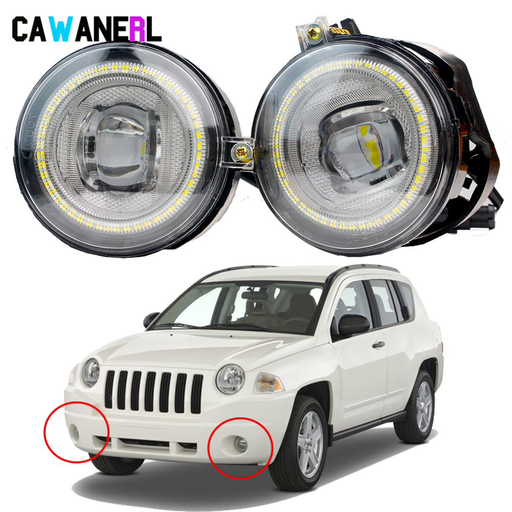 2 Pieces 9005 H10 LED Angel Ey - Model Kit Jeep 评论和价格